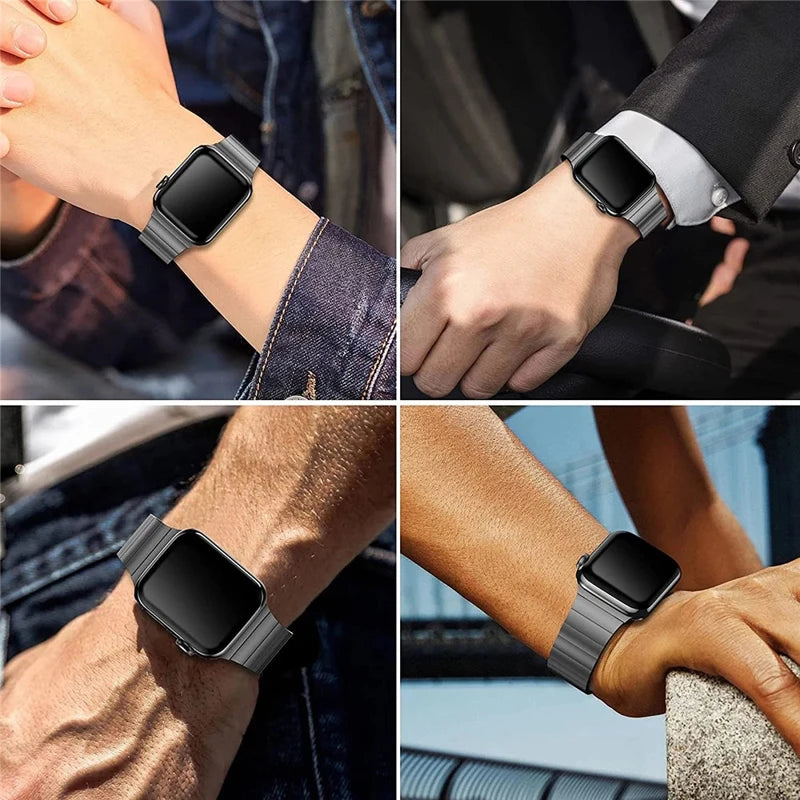 Metal Strap for Apple Watch Band 44mm 40mm 45mm 41mm 42mm 38mm Stainless Steel Watch Band for iWatch Series 7 6 SE 8 Ultra 49mm