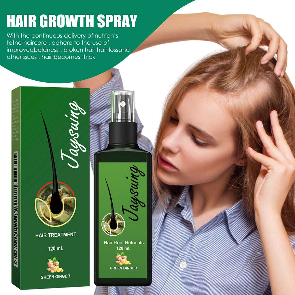 Fast Hair Growth Spray Anti-Baldness Thickening Growing Moisturize Smooth Hair Repair Split Frizz Ginger Scalp Treatment Essence