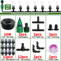 10-20M Automatic Watering Irrigation System Portable Misting Fog Nozzles Garden Hose Spray Head W/ 4/7mm Tee Connector for Patio