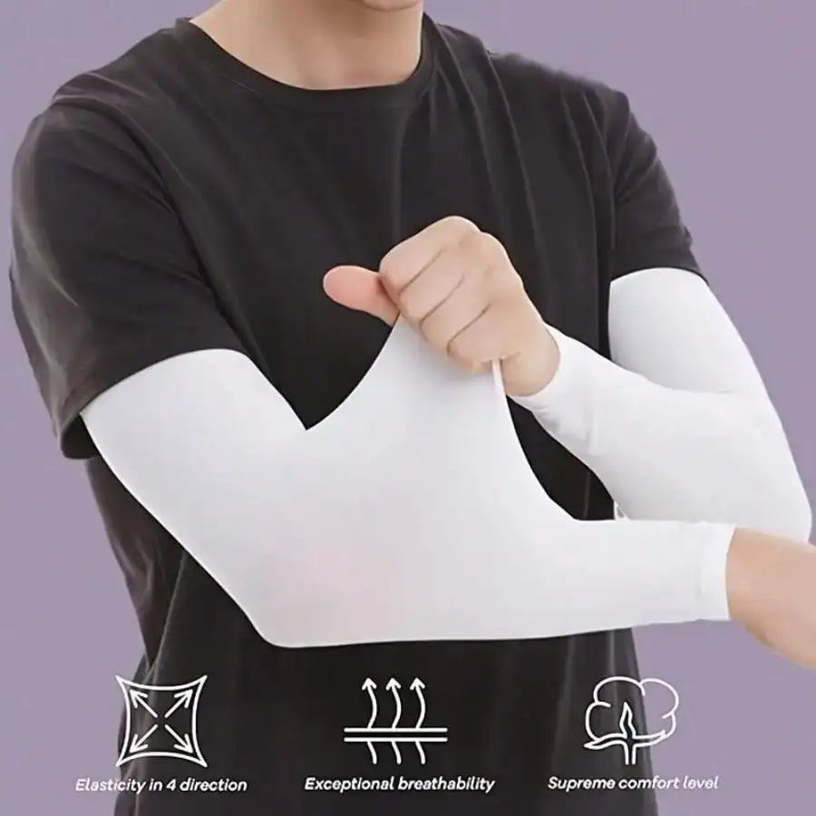 3 Pairs Unisex Breathable & Elastic Quick-Dry Arm Sleeves, Suitable For Daily Use, Sports, Cycling, Running, Summer Outdoor, Anti-UV Beach Essential