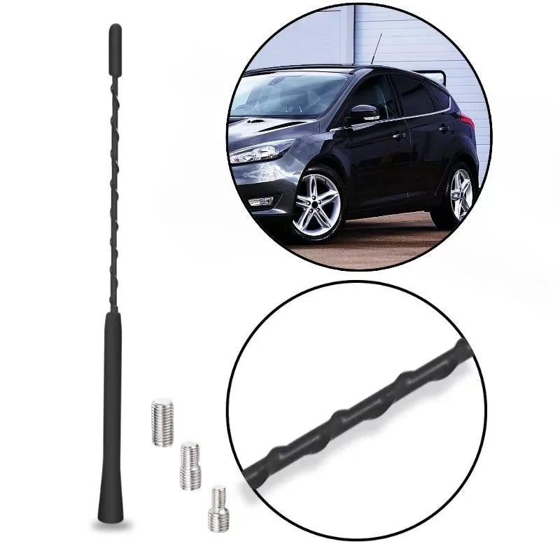 Universal 9 Inches Car Replacement Anti Noise Beesting Aerial FM Radio Antenna with Screws
