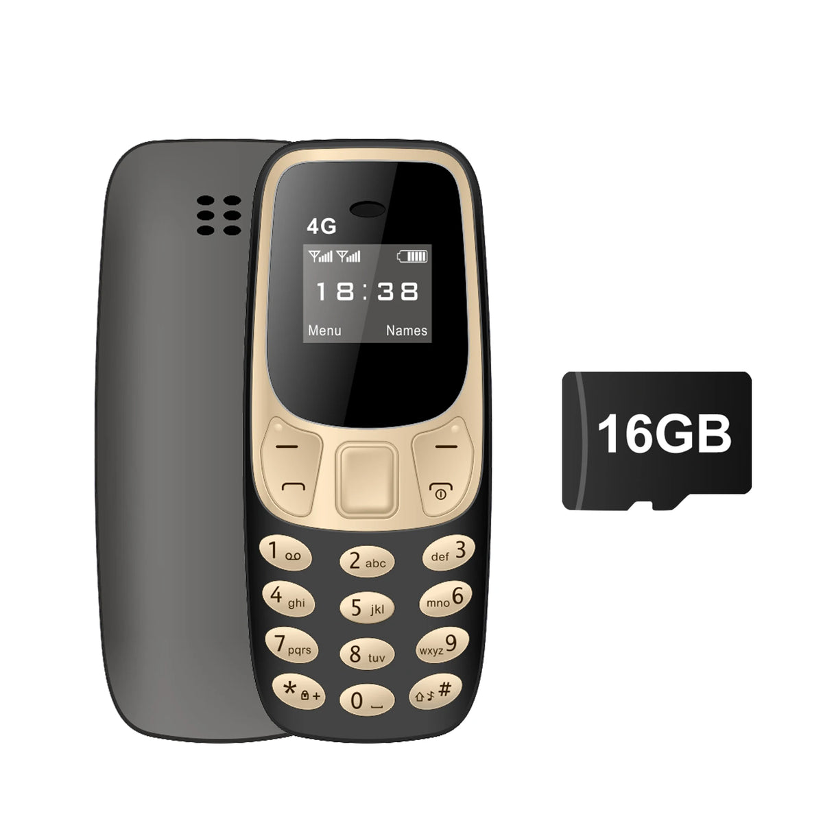SERVO BM10 Super Mini Pocket 4G LTE Feature Phone Dual SIM Speed Dial Call Recording Blacklist MP3 Player Alarm Clock Cellphone