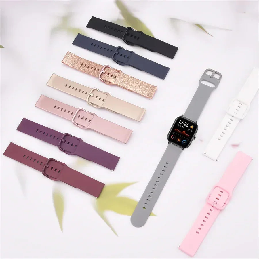 Silicone Strap For Amazfit GTS 4/2e/3/2 GTS2 Mini/GTR 4/3/Pro/2/2e Sport Bracelet Huawei watch Gt 5-4-2e-3-3 pro 20mm 22mm Bands