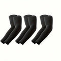 3 Pairs Unisex Breathable & Elastic Quick-Dry Arm Sleeves, Suitable For Daily Use, Sports, Cycling, Running, Summer Outdoor, Anti-UV Beach Essential