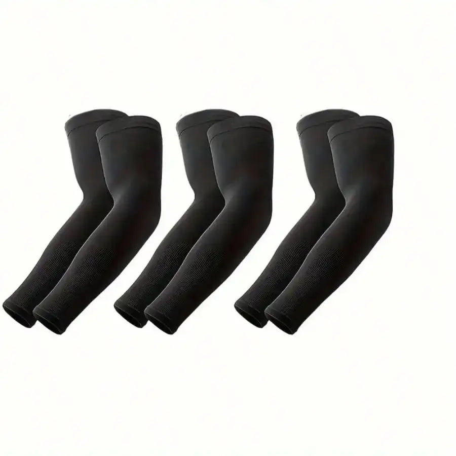 3 Pairs Unisex Breathable & Elastic Quick-Dry Arm Sleeves, Suitable For Daily Use, Sports, Cycling, Running, Summer Outdoor, Anti-UV Beach Essential