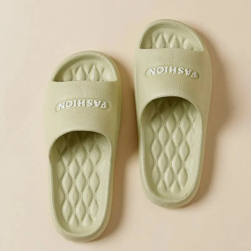 Fashion Summer Eva Slippers Summer Women Thick Soles Non-slip Home Indoor Outdoor Couple Slippers Bath Flip Flops