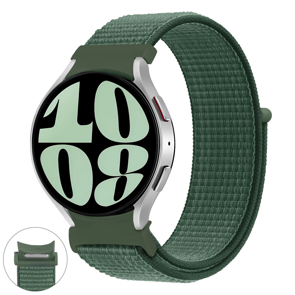 No gaps nylon Band For Samsung Galaxy Watch 6 4 Classic 5 pro 44mm 40mm 47mm 43mm 20mm Sport loop bracelet Galaxy Watch 6 Strap