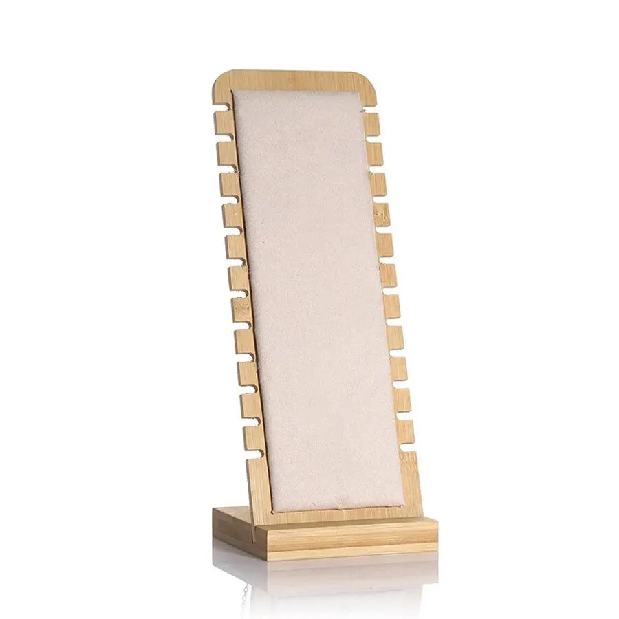 1PC, Bamboo Vertical Jewelry Necklace Display Stand, Suitable for Jewelry Display Sales and Family Necklace Display.