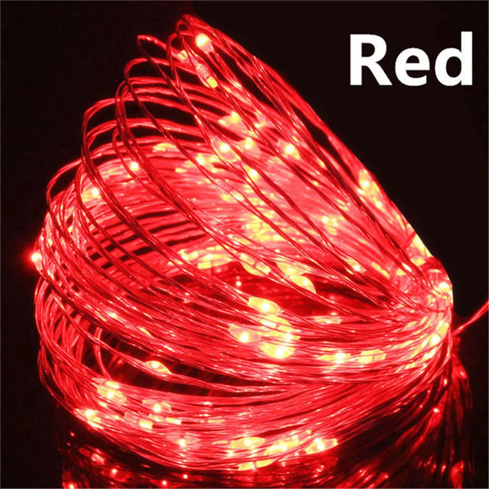 10/20/30M USB LED String Lights Copper Silver Wire Garland Light Waterproof Fairy Lights For Christmas Wedding Party Decoration