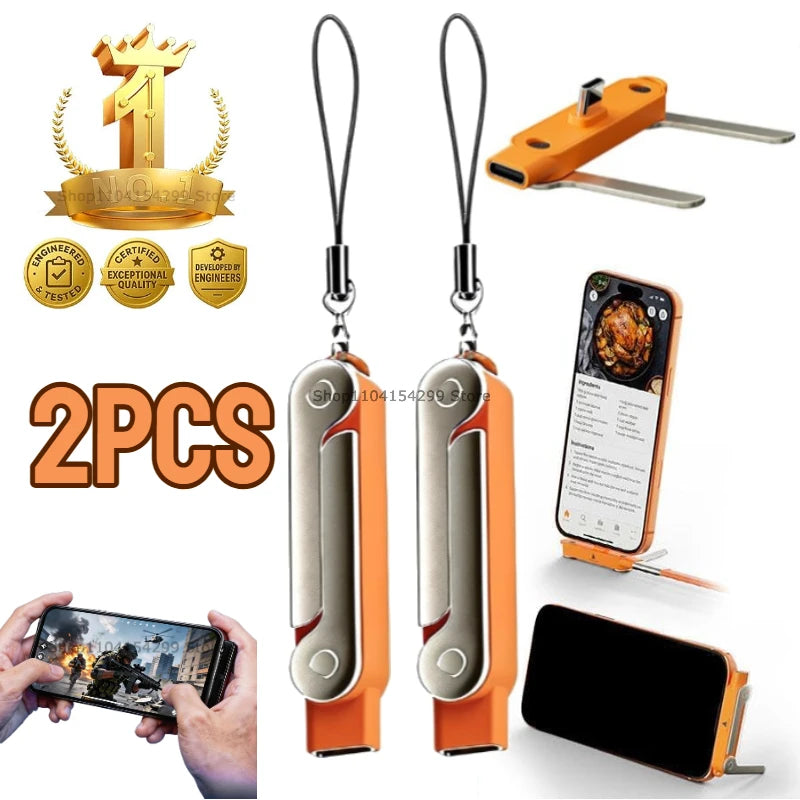 240W Charge Wire Bracket with Invisible Support Foldable Phone Holder USB Type C Flat Charger Charging Cable C Kick Cable Stand