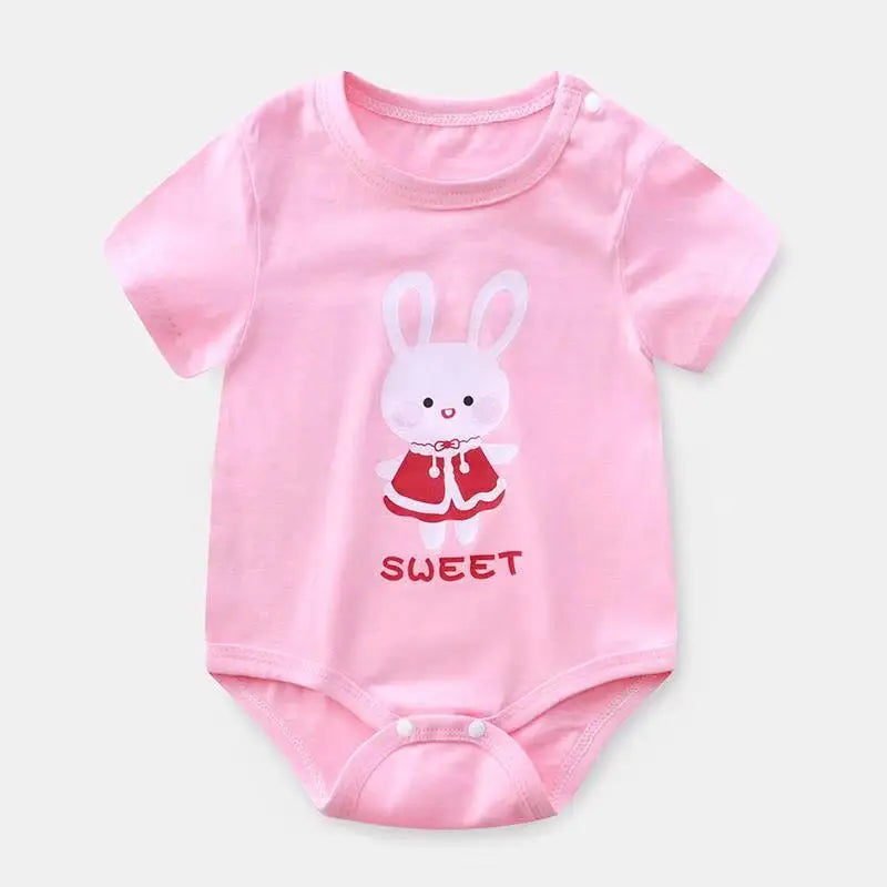 Newborn Baby Rompers Cotton Infant Body Short Sleeve baby Jumpsuit Cartoon Baby Boy Girl clothes 0-24M Crawling Baby