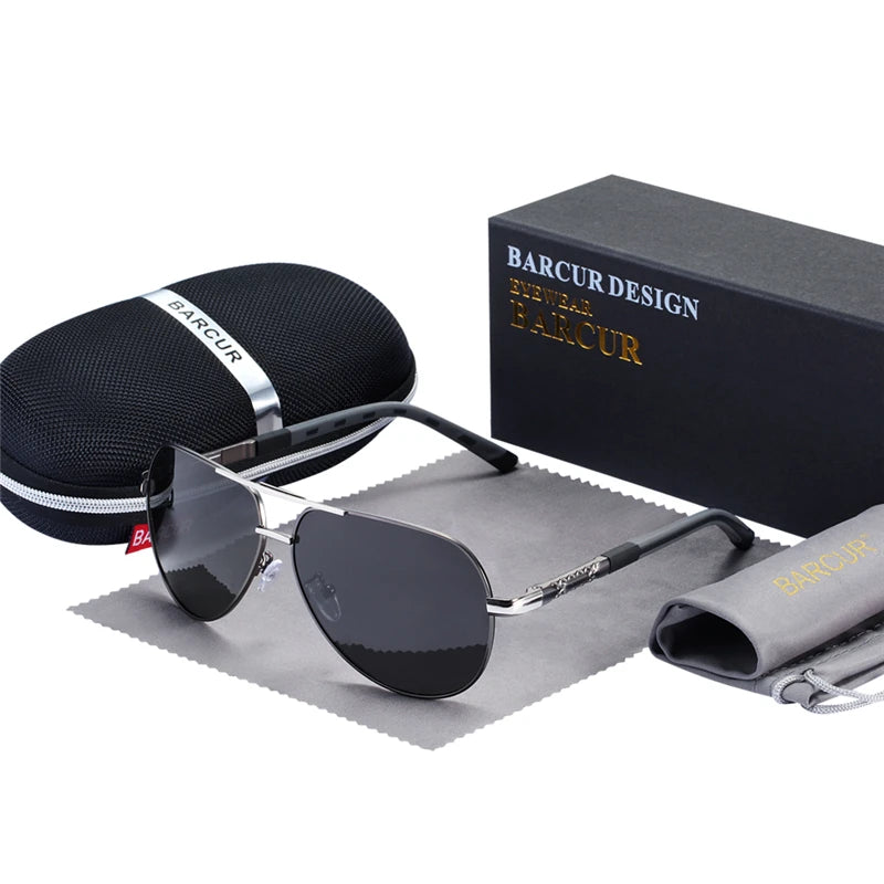 BARCUR Men Polarized Sunglasses Man Designer Red Glasses Classic Sun Glasses Women Shade Male Driving Accessories Eyewear