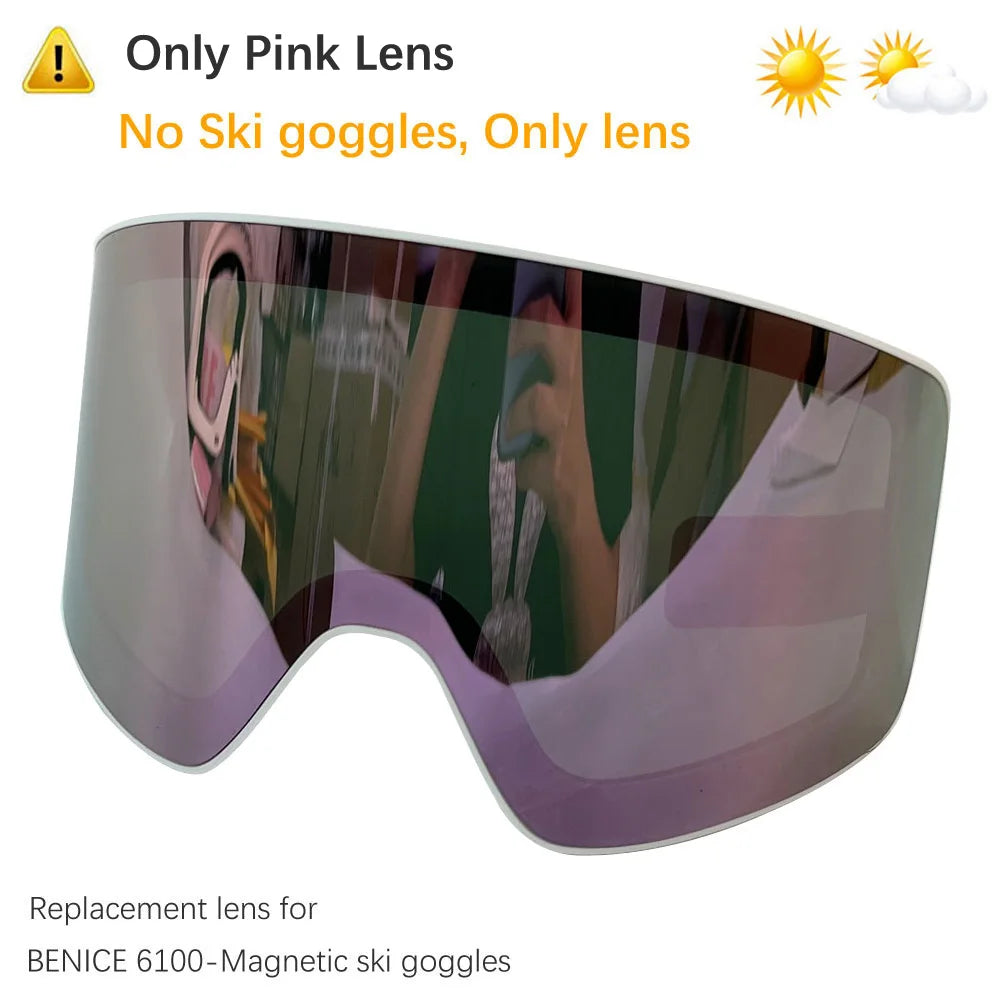 2024 New Double Layer Magnetic Ski Goggles Polarized Lens Skiing Anti-Fog UV400 Snowboard Goggles Men Women Ski Glasses Eyewear