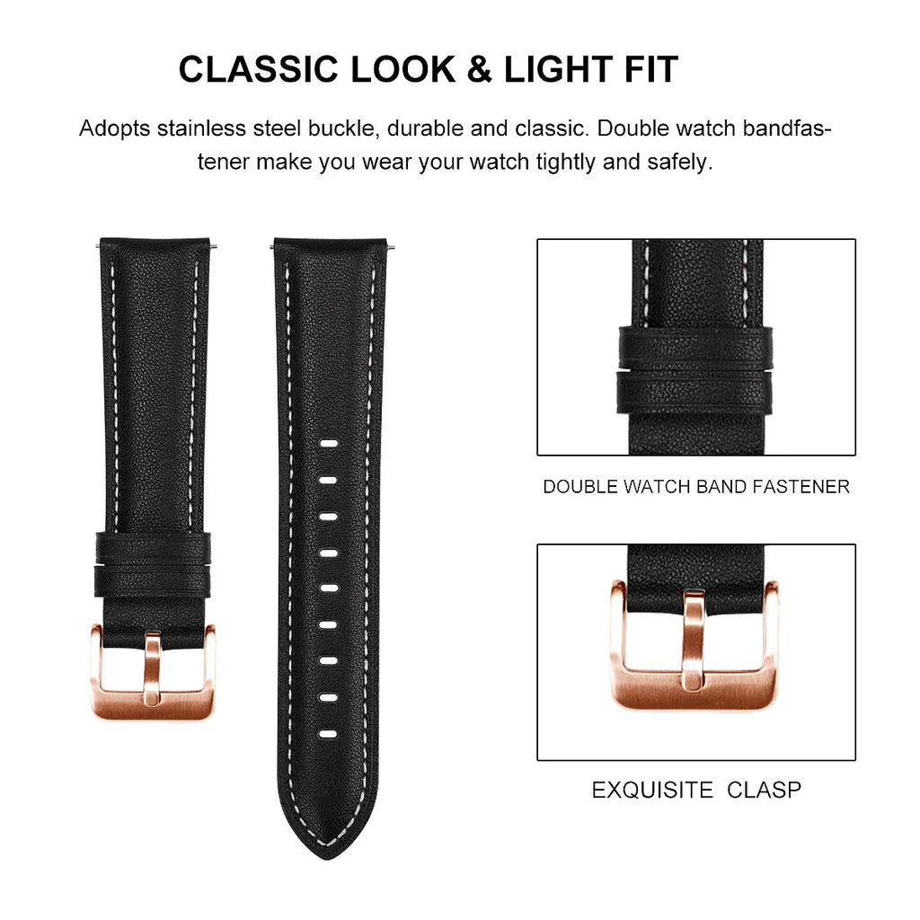 Replacement 20mm Smart Watch Strap For Huawei Watch GT3 GT 3 Pro 43mm Correa Wrist Band GT 2 GT2 42mm Leather Watchband Bracelet