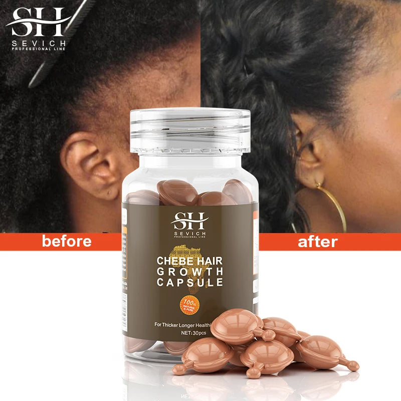 African Chebe Hair Care Capsules Hair Care Essential Oil Anti Preventing Hair Loss Damaged Hair Repair Fast Hair Growth Product