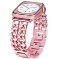 Fashion Metal Bracelet Strap For Apple Watch Ultra 44mm 45mm 40 41 49 Chain Design Women Bands For iWatch 9 8 7 6 5 4 3