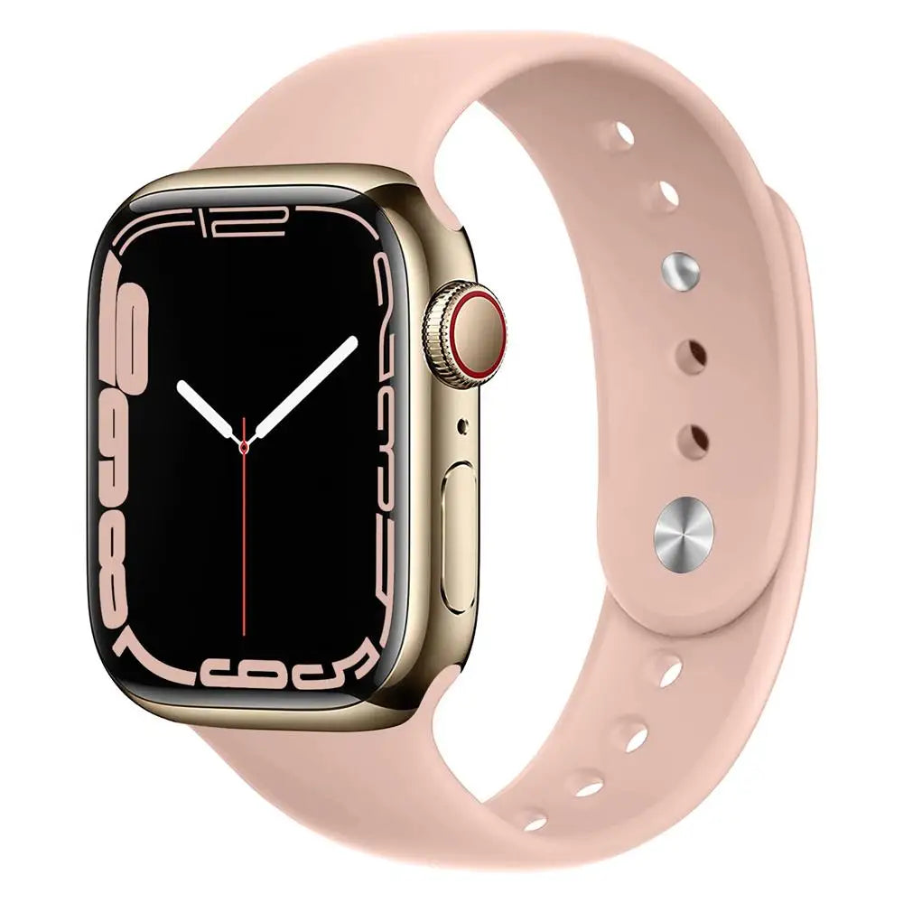 Silicone For Apple Watch Band 44mm 40mm 45mm 41mm 42mm 38mm 49mm 41 44 45 mm Bracelet IWatch Series 7 6 5 4 3 SE 8 Ultra Strap