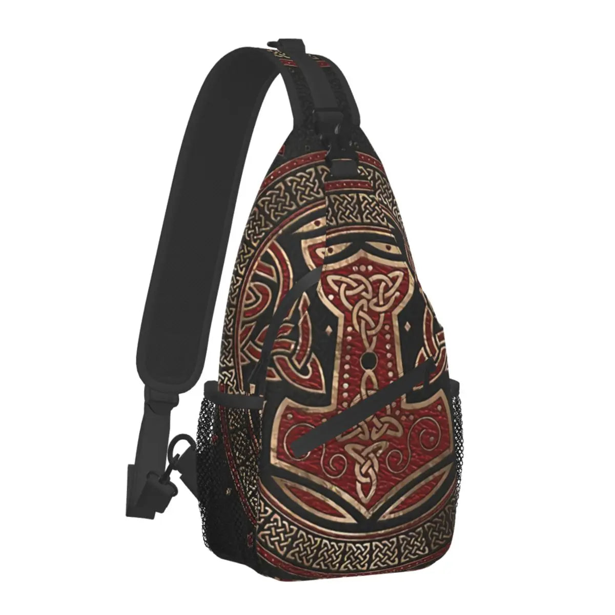Norse Mythology Viking Crossbody Bag Sports Tree Of Life Triquetra Chest Bag Unisex Women Man Fashion Shoulder Backpacks Travel