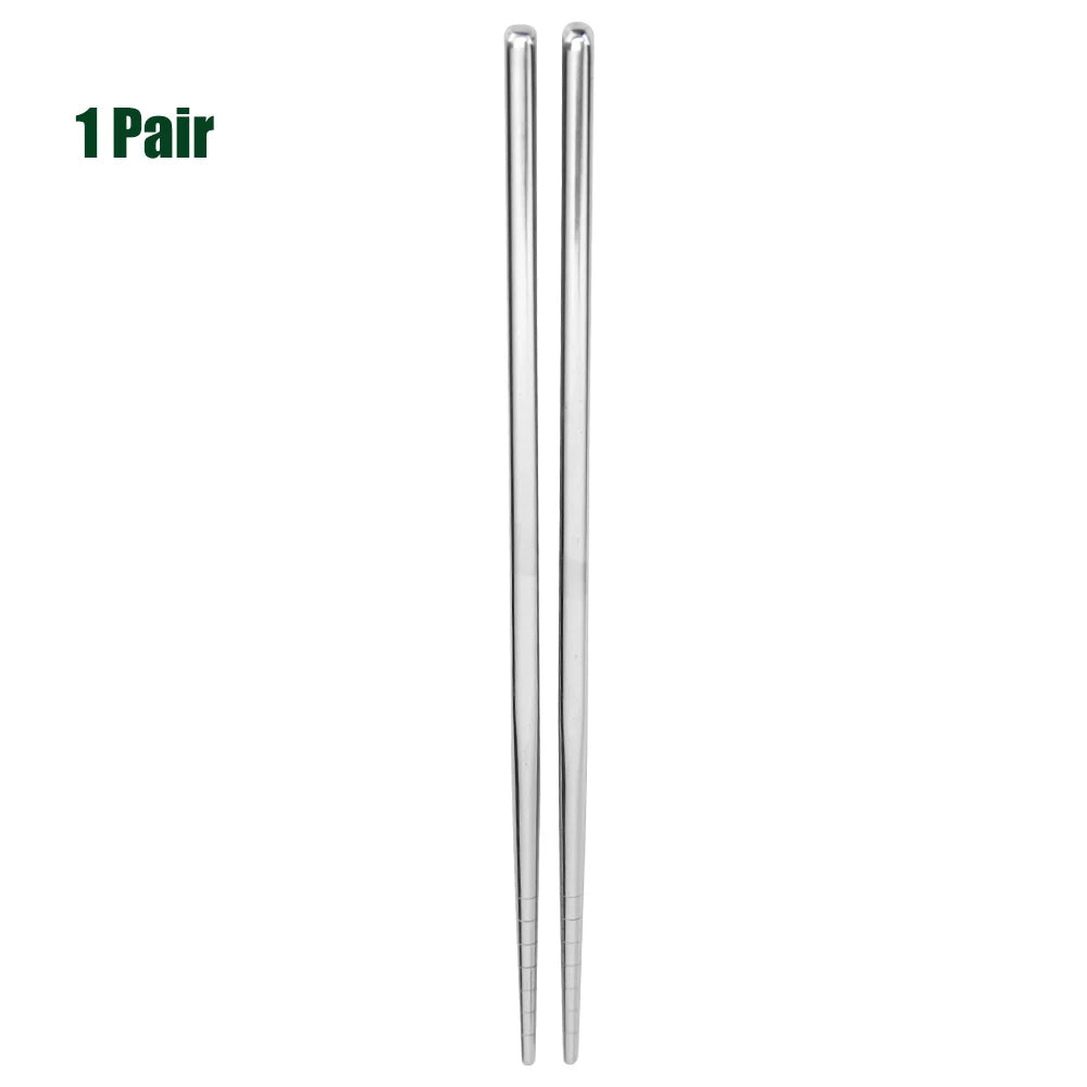 1-5 Pair Stainless Steel Chopsticks Metal Chop Sticks Tableware Silver Gold Multicolor Wedding Party Festival Supplies