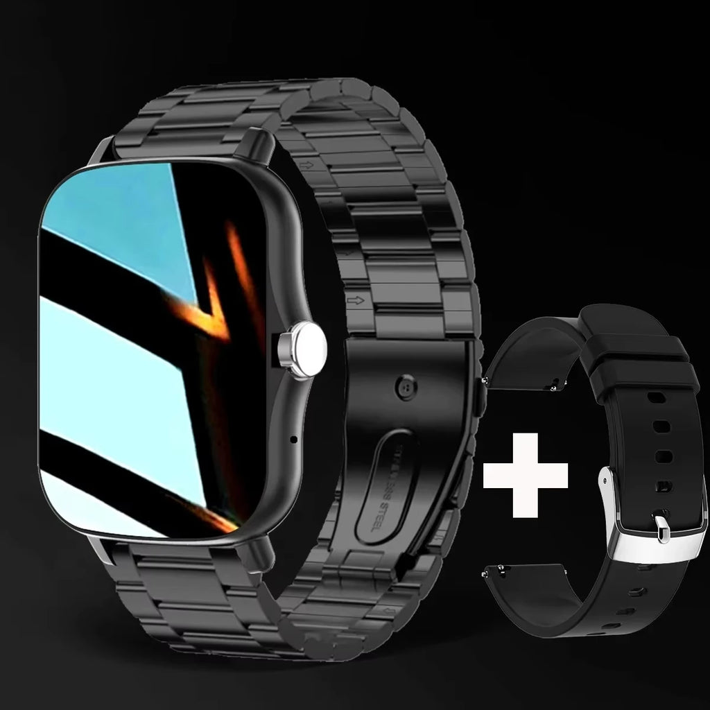 LAXASFIT 2025 New Smart Watch Bluetooth Talk Full Touch Screen Heart Rate Monitor Sports Fitness Smart Watch Men Women Gift