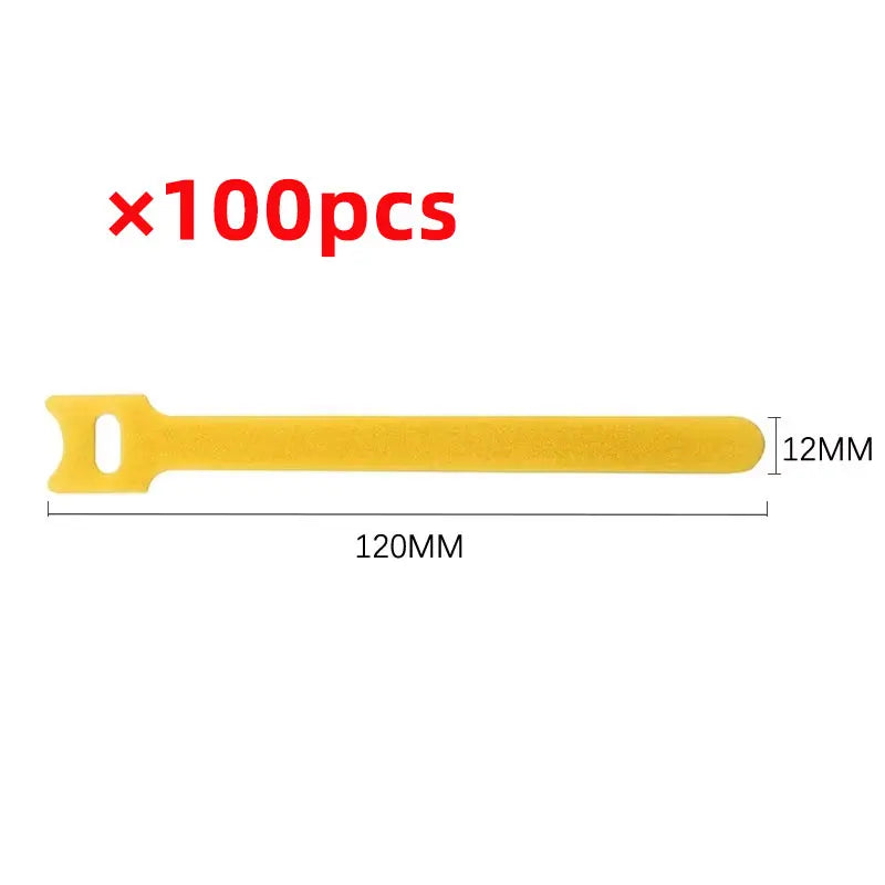 50pcs Reusable Hook and Loop Cable Ties Fastening Straps Multi-Purpose Wire Organizers for Computer/TV/Electronic Devices