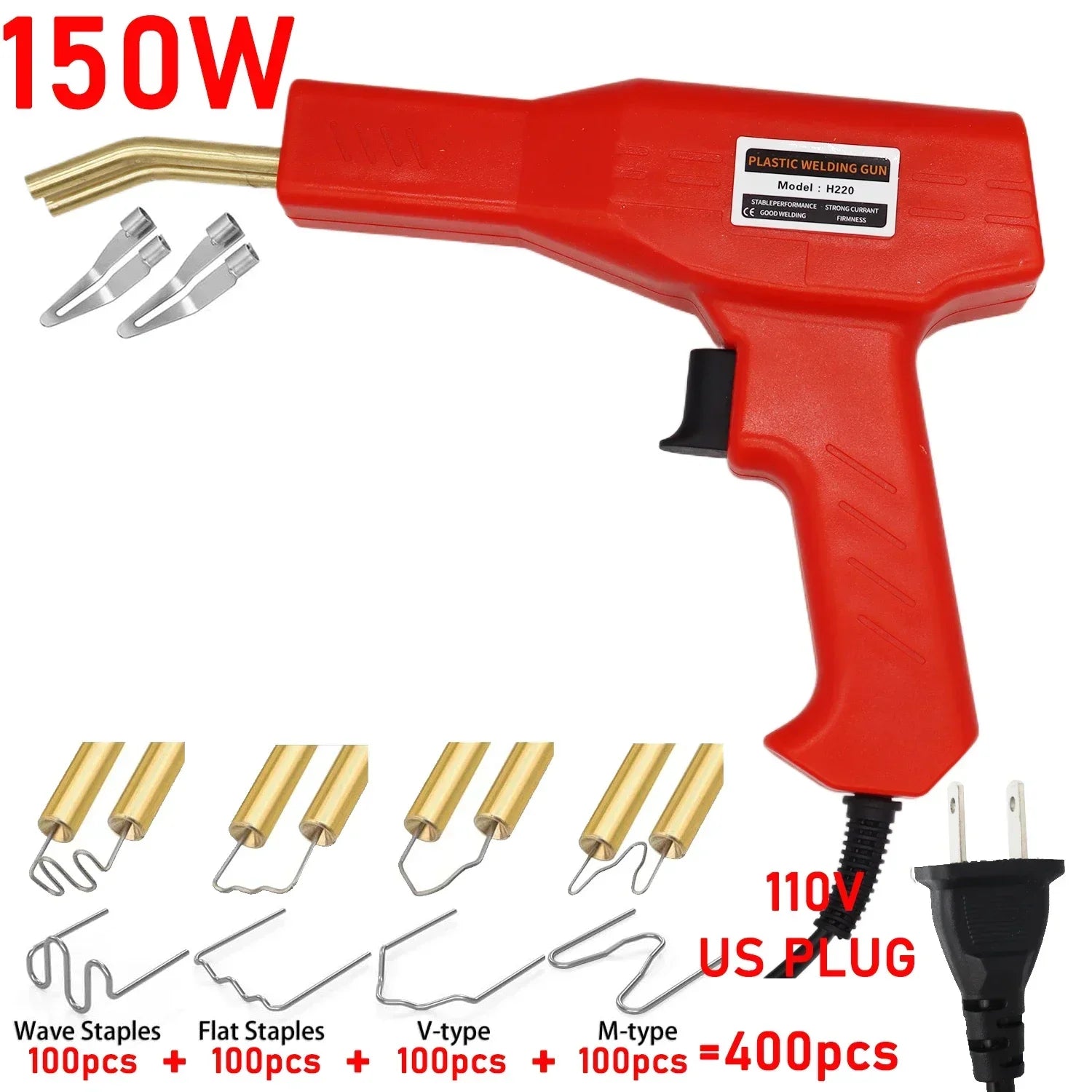 150W High Efficiency Plastic Welding Tool for Hot Stapler Set for Car Bumper Repair