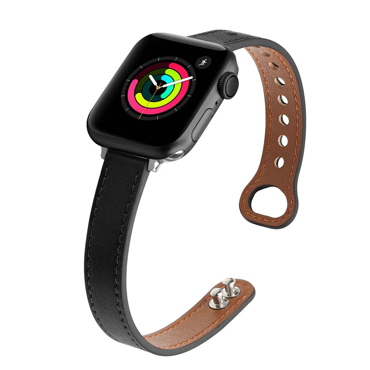 Thin Leather Strap for Apple Watch Band 10 9 8 46mm 42mm 41mm 44mm 45mm 38/40mm Women Watchband Bracelet Belt iWatch 7 SE 6 5 4