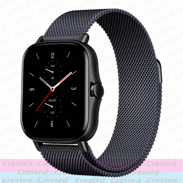 20mm/22mm Milanese band For Amazfit GTS/4/2/3/GTS2 Mini/GTR 47mm/GTR2/4/3/Pro stratos Metal Watch Bracelet Amazfit bip 5 6 strap