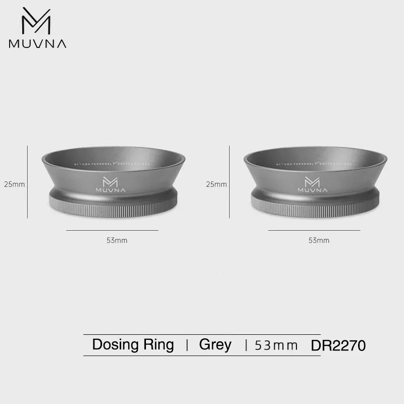 MUVNA Magnetic Dosing Ring Funnel 51/53/58mm, Espresso Ring Dosing Anti-Spill with Magnet Fit Portafilter Barista Accessories