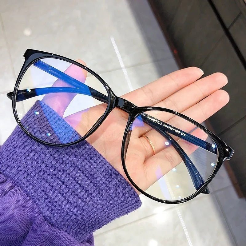 Anti Radiation Glasses Spectacles Frame Plastic Korean Oval Frame Fashion Eyewear