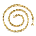 HNSP Men Rope Chain Necklace 316L Stainless Steel Twisted Rope Link Chain For Jewelry Gift For Him Gold Silver Color