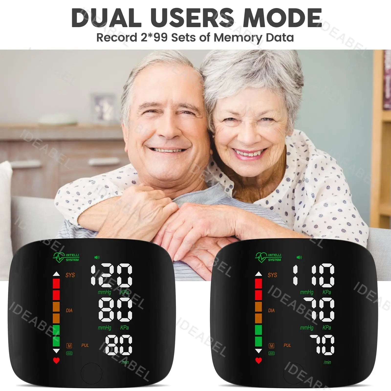 New LED Wrist Blood Pressure Monitor Rechargeable English/Spanish/Russian Voice Broadcast Sphygmomanometer Tonometer BP Monitor