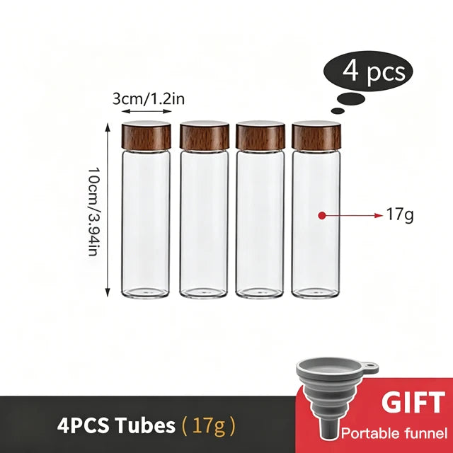Coffee Beans Storage Container Tube Display Rack Tea Bottle Glass Single Dose Espresso Accessory Coffeware Set Barista Tool Gift