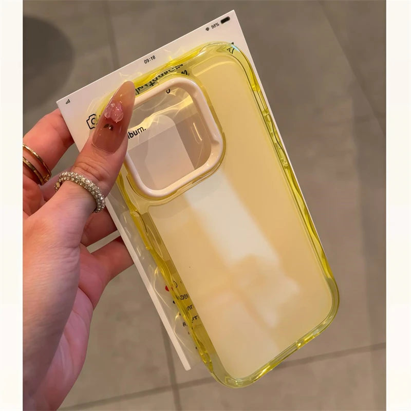 Luxury Jelly Candy Shockproof Case for iPhone 17 Air 16 15 14 Plus 13 12 11 Pro Max Soft Hit Color Bumper Armor Aesthetic Cover