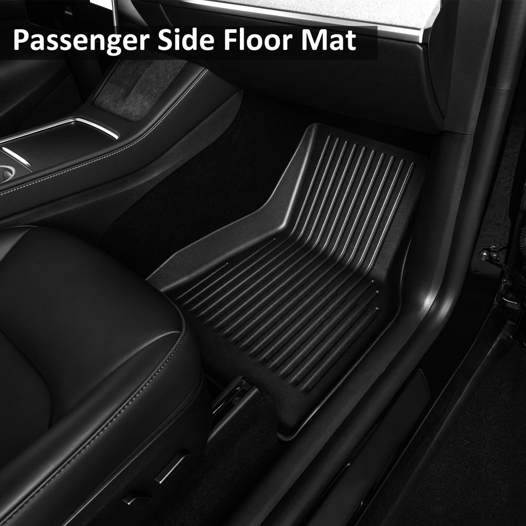 For 2025-2026 Model Y 7PCS Full Set TPE Floor Mats Custom Fit All Weather Waterproof Non-Slip Odorless Easy Clean Cargo Mat Rear Seat Back Cover, Not Fit Standard Version