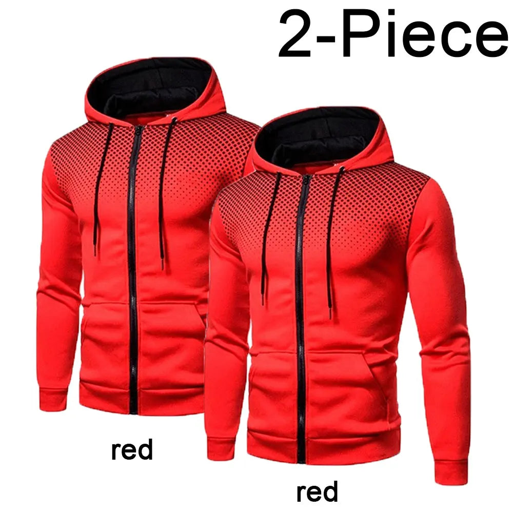 Mens Hoodie Zip Up Hoodie Sweatshirt Graphic Zipper Pocket Polka Pot Print Sports Outdoor Casual Daily Hoodies Slim Sweatshirts