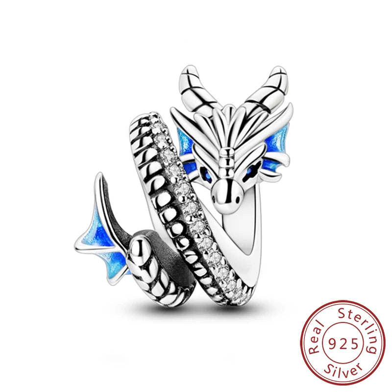 Hot Sale Charm Bead Pendant 925 Sterling Silver Firefly Love Heart Cats Dogs Sunflower Charm for Bracelet Women DIY Jewelry Gift