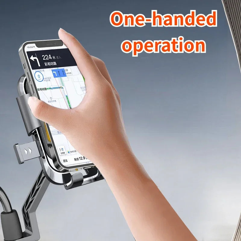 Motorcycles Bicycles Phone Holder Free Rotation Mobile Phone Navigation Bracket for Riding Shockproof for IPhone Xiaomi Samsung
