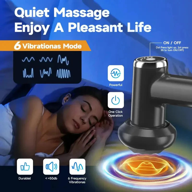Portable Vibration Massage Fascia Gun, Deep Muscle Relaxation Body Shaping Slimming Machine, Anti-Cellulite Fat Reducing Fitness
