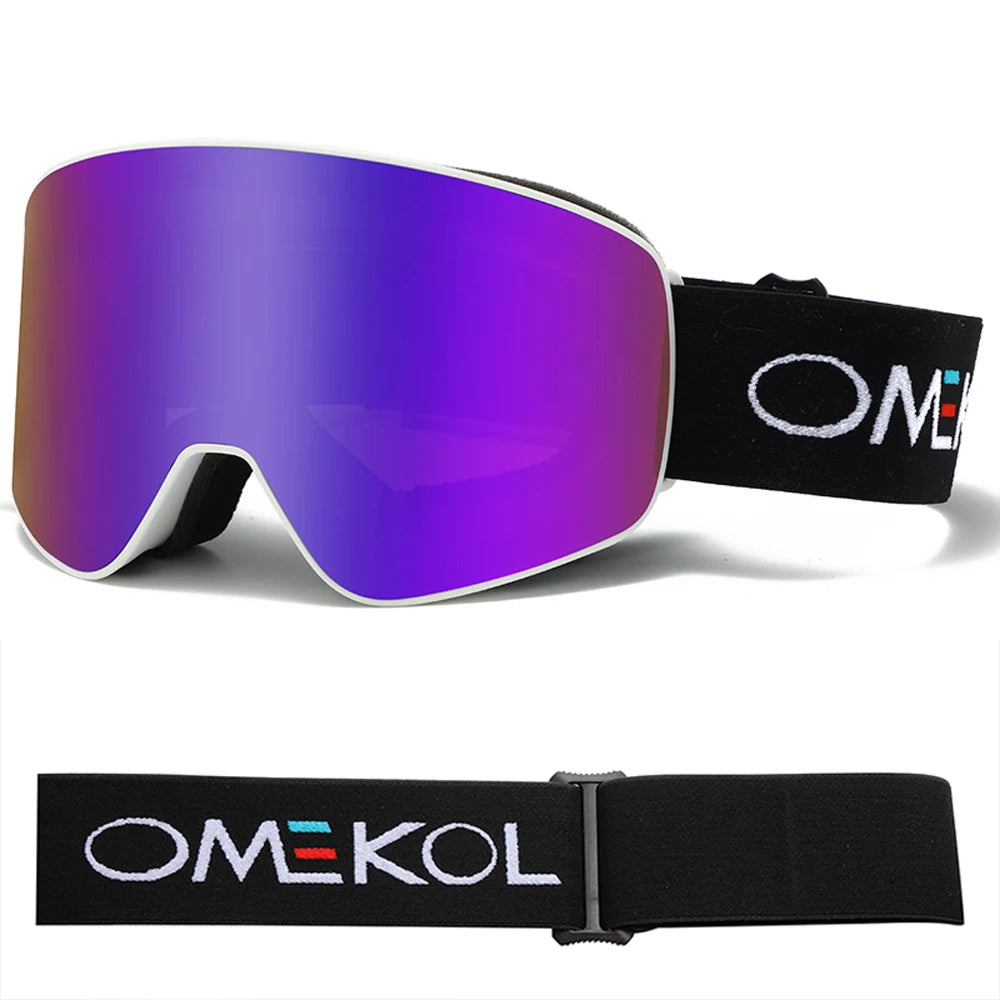 OMEKOL BRAND NEW Double Layers Anti-Fog Ski Goggles Snowmobile Eyewear Outdoor Sport Snow Snowboard Glasses