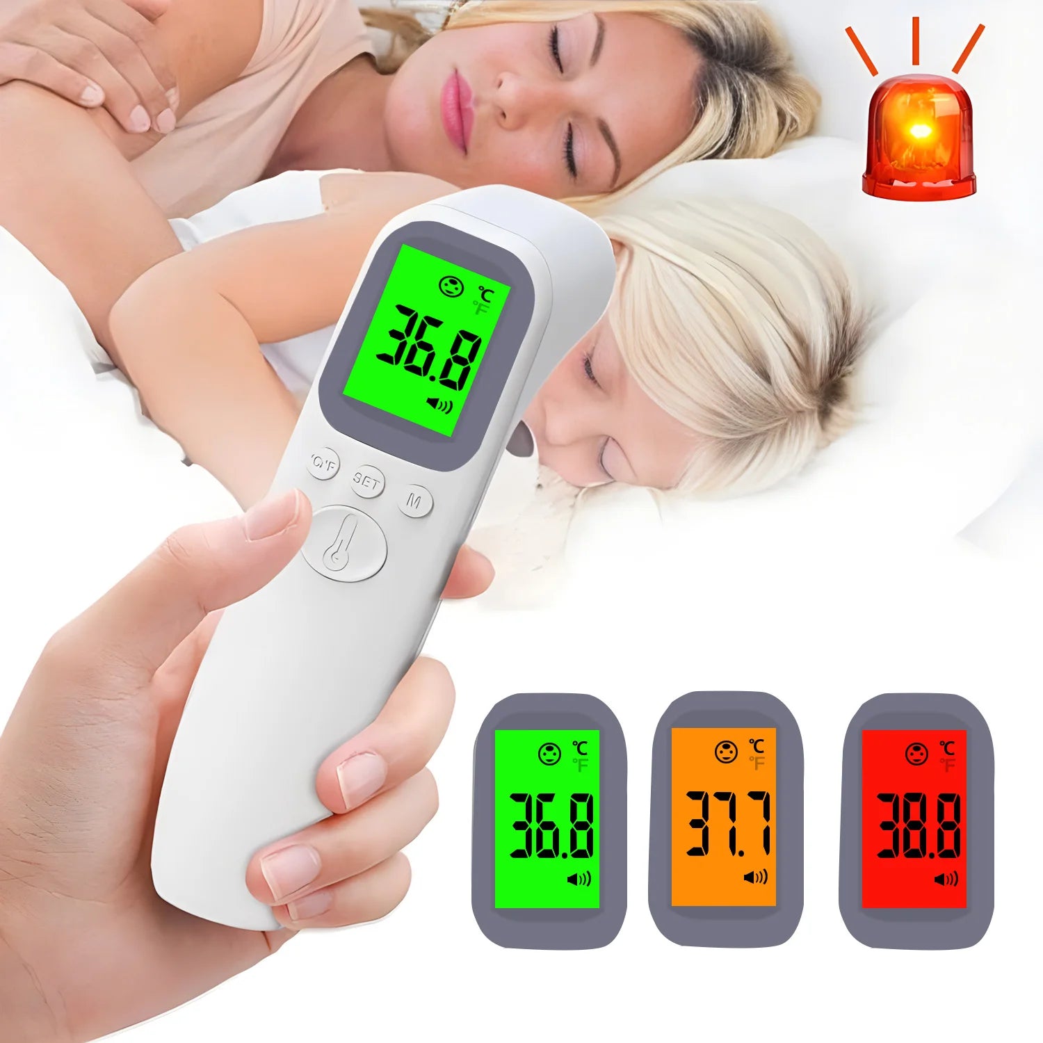 Infrared Ear Thermometer Forehead Non-Contact Medical Termometro LCD Body Fever Baby/Adult Temperature Measure