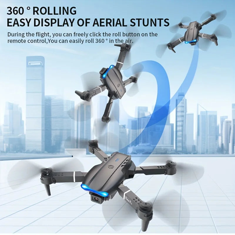 2026 Upgraded E99 PRO MAX Foldable Drone with Dual Camera 4K HD, Screen Remote Control, 2 Batteries 40Min Flight Time, One Key Return, LED Lights, Mini RC Quadcopter for Adults Beginners, Black Friday Christmas Gift