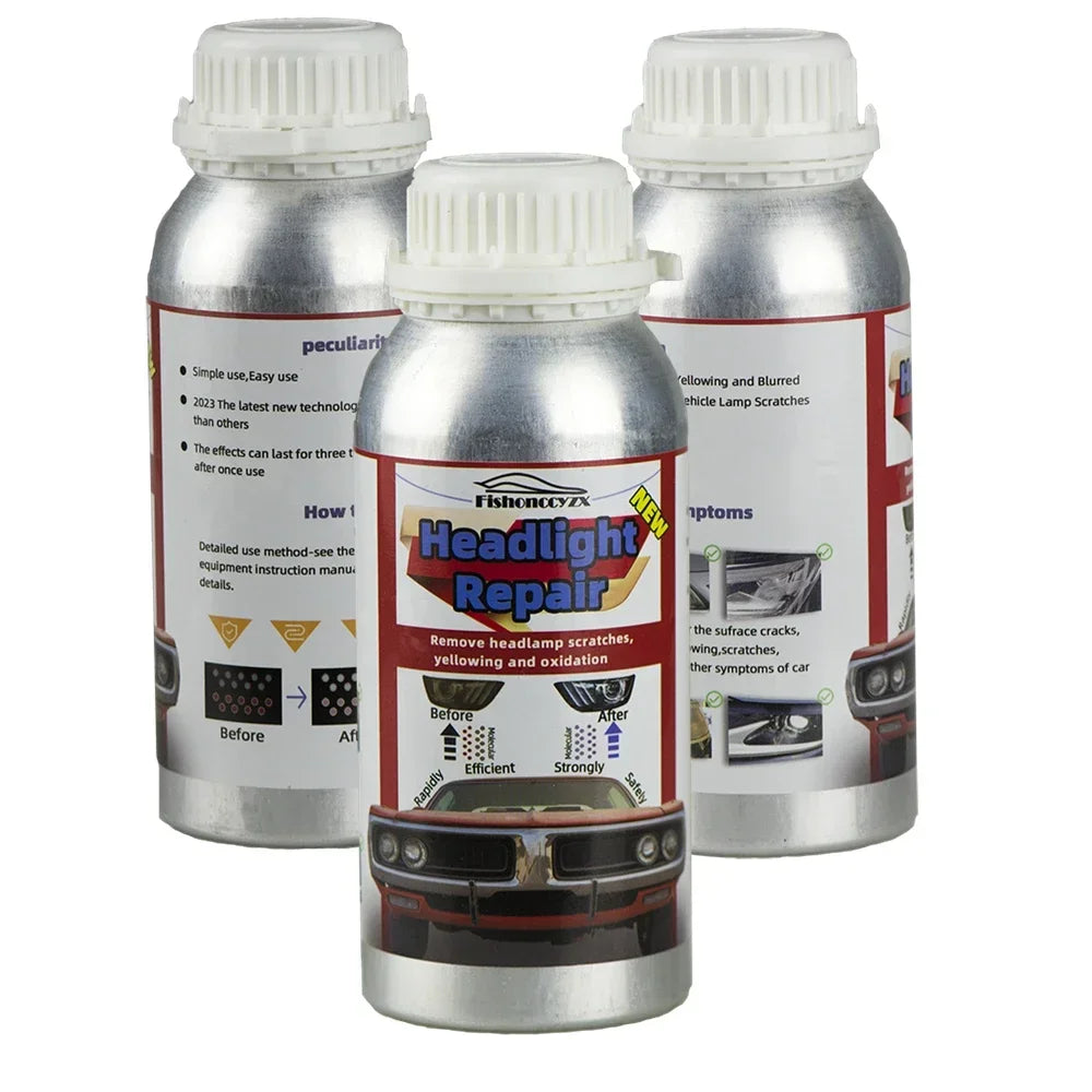 800ml Headlights Liquid Polymer Headlight Chemical Polish Repair Fluid Refurbishment Scratch Repair Polishing Headlights Kit