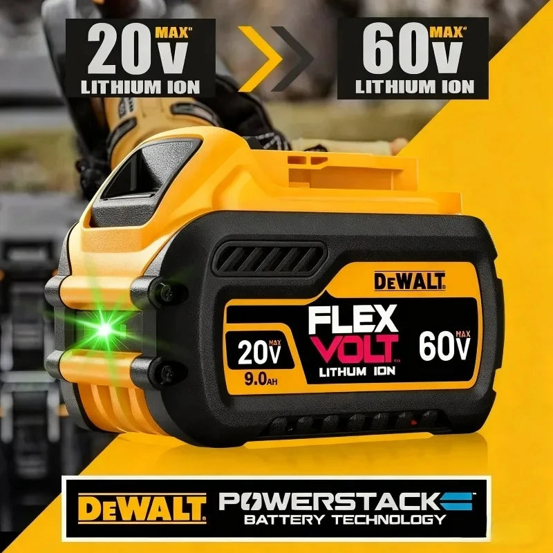 DeWALT 100% Original Battery 20V/60V 9000mAh MAX FlexVolt for DCB200 DCB205 DCB206 DCB209 DCB182 Power Tool Battery Air Transpor