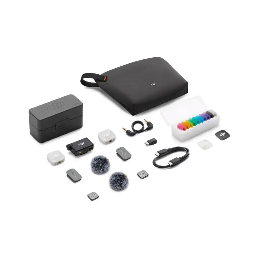 DJI Mic Mini 2 (2 TX + 1 RX + Charging Case) or (1 TX + 1 RX) or White Transmitter or with 1 Mobile RX Optional