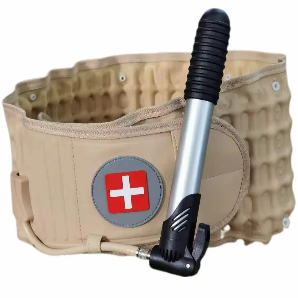 Adjustable Lumbar Support Belt, Comfortable Back Strap with Body Stretch Design for Daily Wear Free Air Pump
