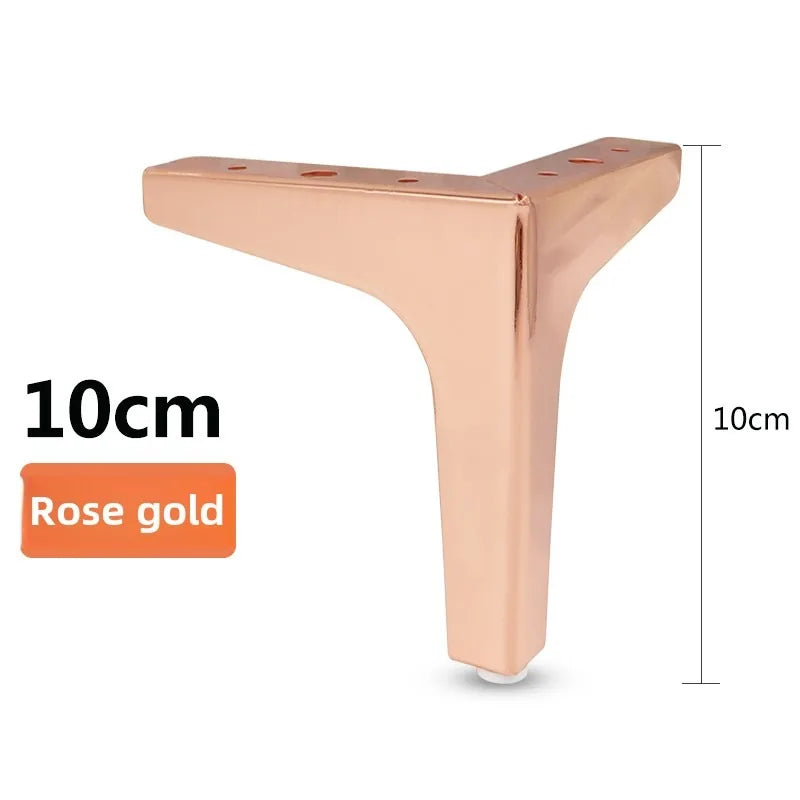 4pcs Modern furniture legs metal gold Black Iron Sofa Feet for Table Bed Chair Desk Dresser Cabinet support Furniture Hardware