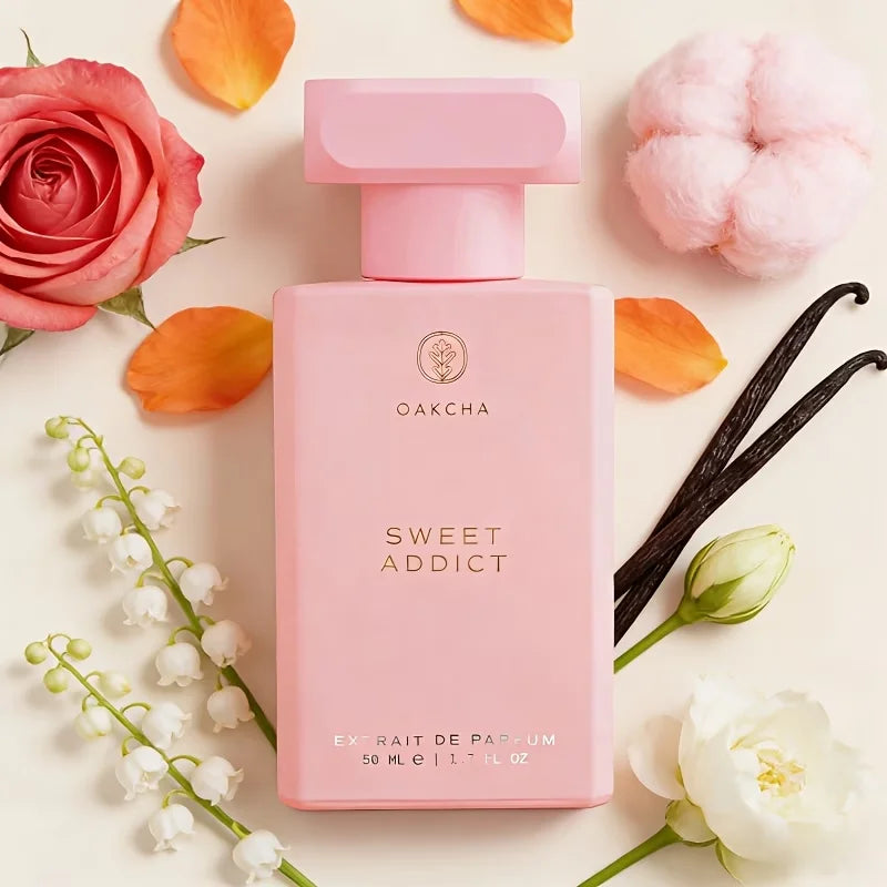 OAKCHA neutral perfume, pink sweet fragrance Bergamot, Jasmine, Vanilla, Yuchuang, Wood, 50ml