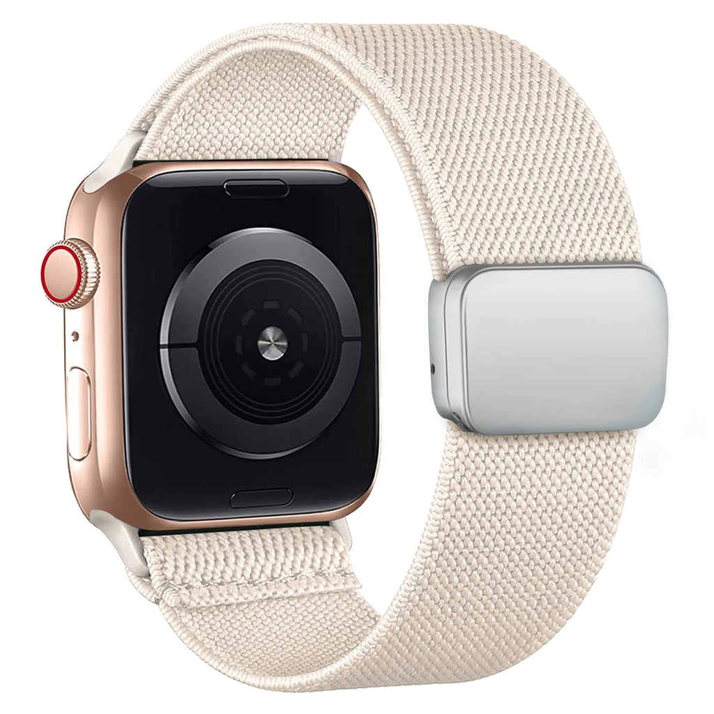Magnetic Loop For Apple Watch Band 40mm 44mm 45mm 49mm 41mm 38mm Nylon sport bracelet iwatch ultra 3 2 Series 11 10 9 8 se strap