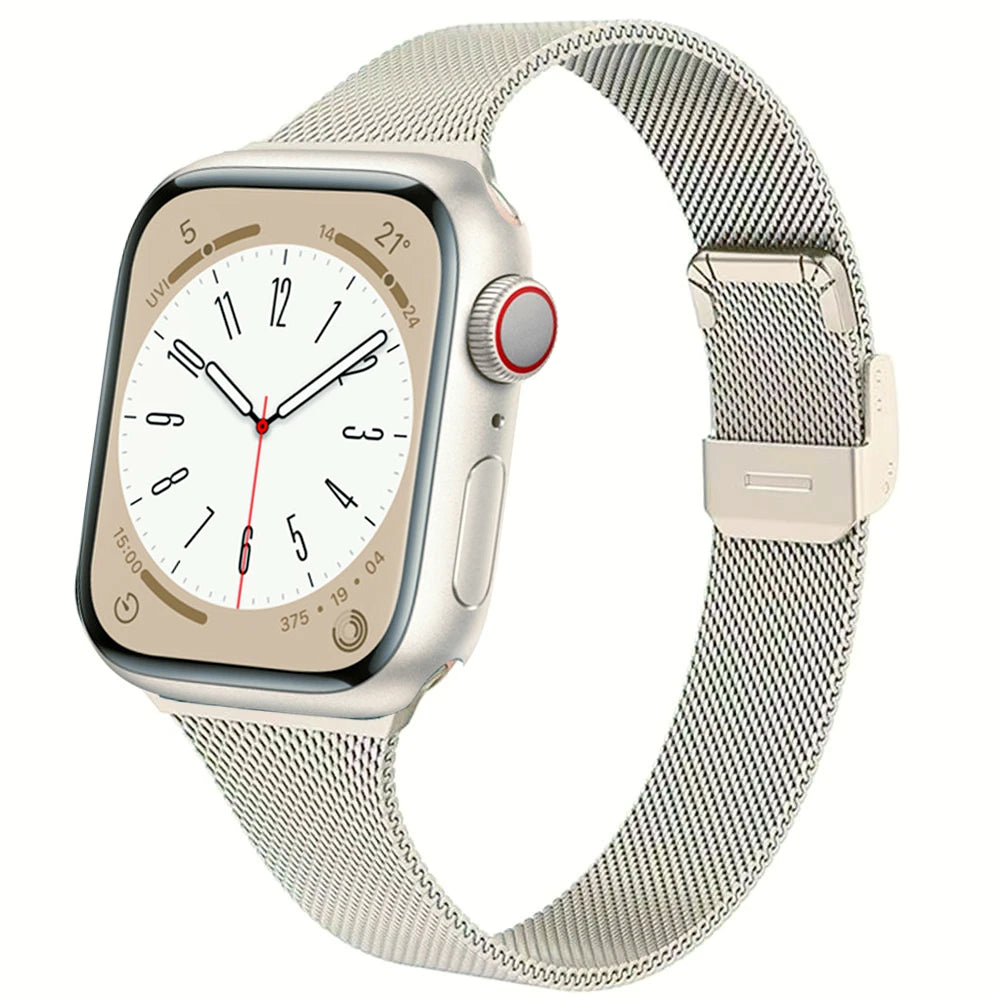Milanese Strap for Apple Watch 44mm 40mm 45mm 41mm 46mm 42mm 38 49mm Metal Bracelet iWatch Series 11 10 Ultra 9 8 7 6 5 SE3 band